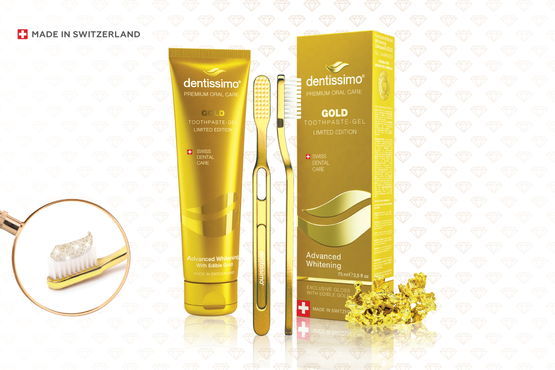 Швейцарська зубна паста-гель DENTISSIMO Advanced Whitening GOLD 